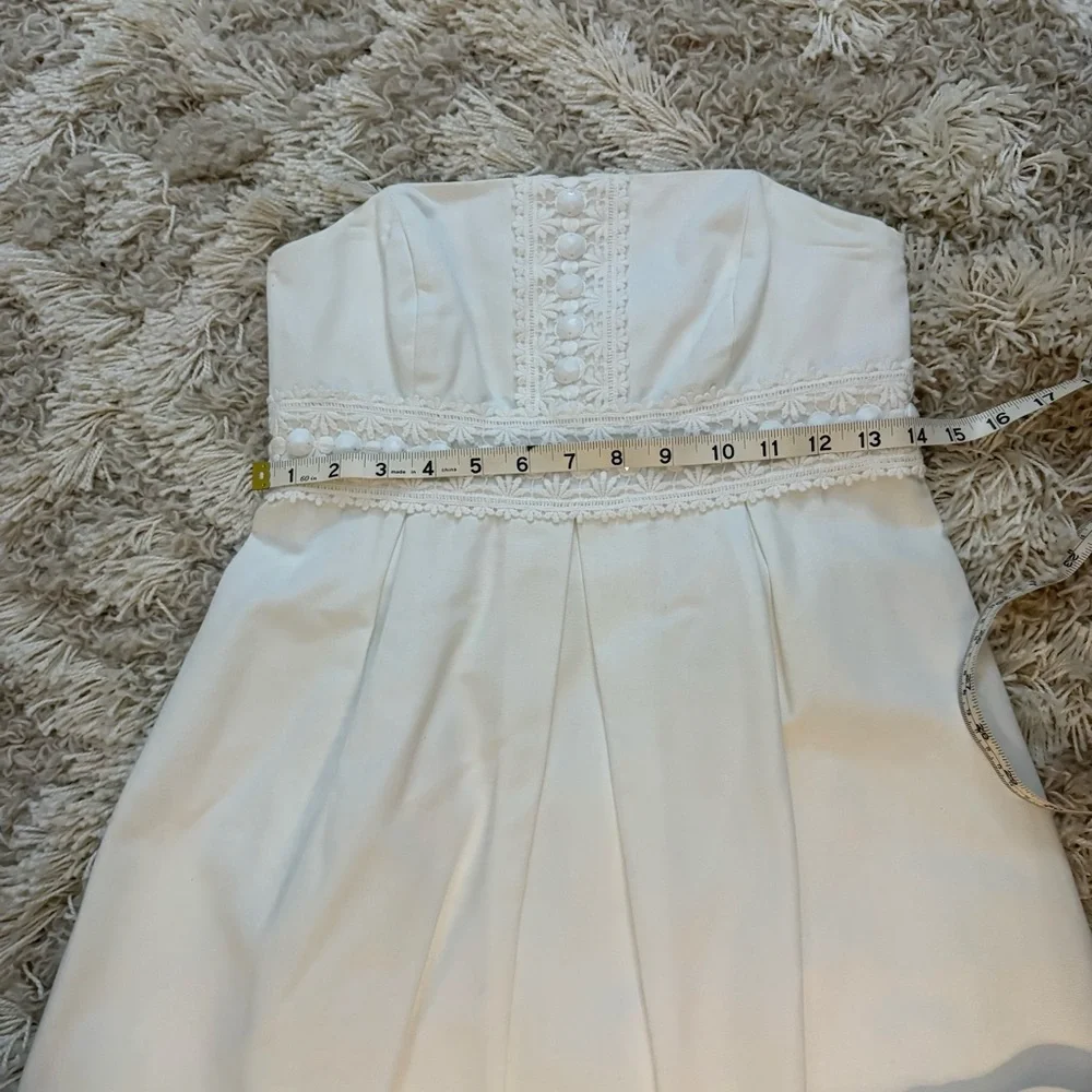 LILLY PULITZER Fit & Flare Dress Sz 2 White - Picture 7 of 9